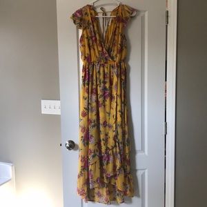 Yellow floral dress